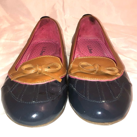 L.L.Bean Coastal Rain Skimmers Flats Galoshes sz 7,5 - Picture 2 of 12